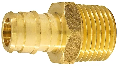 Apollo EPXMA1212 Brass PEX-A Barb x MNPT Male Adapter, 1/2 In.
