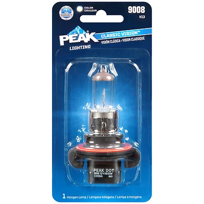Peak 9008-BPP Automotive Headlamp Bulb, 12.8V, 55/65W, T5