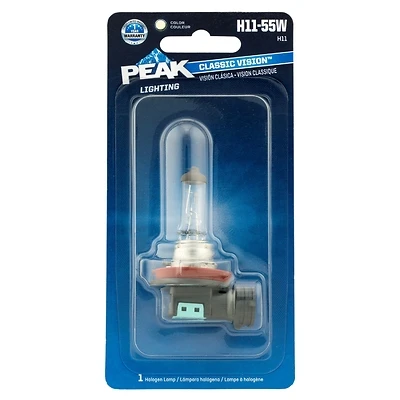 Peak H11-55W-BPP Automotive Halogen Bulb, 55W, 13.2V