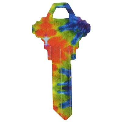 Hillman Wackey Tie Dyded House/Office Universal Key Blank Single sided
