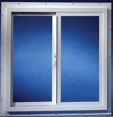 Duo-corp Agriclass 36 In. W X 24 In. H White Vinyl Insulated Glass Double Slide Utility Window