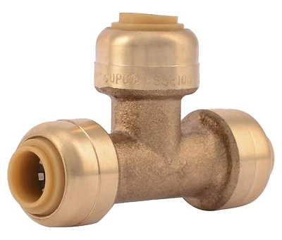 SharkBite U358LFA Push-Fit Pipe Tee, 1/4 x 1/4 x 1/4 In., Lead Free