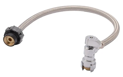 SharkBite 24657Z Click Seal Stainless Steel Faucet Connector, 1/2 In. x 20 In.