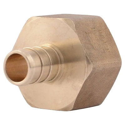 SharkBite UC068LFA PEX Adapter, Lead-Free, 1/2 In. Brass Barb x 3/4 In. FPT