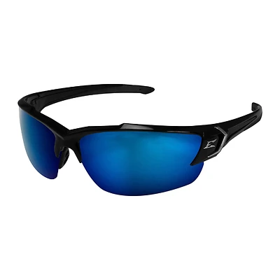 Edge Eyewear TSDKAP218-G2 Khor G2 Safety Glasses, Blue Mirror Lens, Black Frame