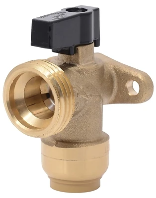 SharkBite 25560LF Push-To-Connect Washing Machine Angle Valve, Brass, 1/2 x 3/4 In.