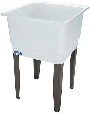 Mustee Utilatub 14K Laundry Tub, White, 23 x 25 In.