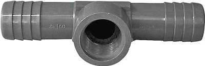 Boshart UPVCFRT-101005 Insert Tee, 1 In. x 1 In. x 1/2 In., Polypropylene