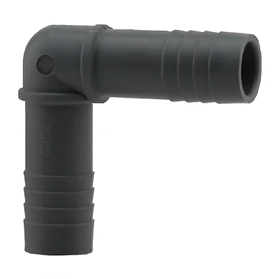 Boshart UPPE-07 Pipe Elbow, 3/4 in, Insert, 90 deg Angle, Polypropylene, Gray, 200 psi Pressure
