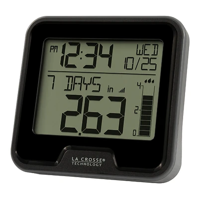 La Crosse 724-1409 Digital Rain Gauge With Indoor Temperature, 300 Ft.
