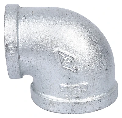 ProSource 2B-2X1-1/2G Galvanized Reducing Elbow, 2 X 1-1/2 In, 90 Deg
