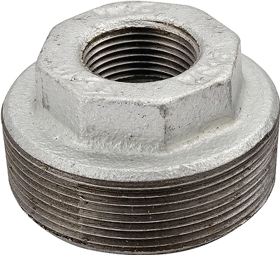 Prosource 35-2X1G Galvanized Hex Pipe Bushing, 2 x 1 In, Malleable Iron