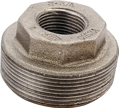 1-1/4" X 1" Black Hex Bushing, Malleable Iron, Model 35-1-1/4x1b