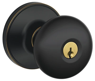 Dexter By Schlage J54str716 Aged Bronze Stratus Keyed Entry Knobset