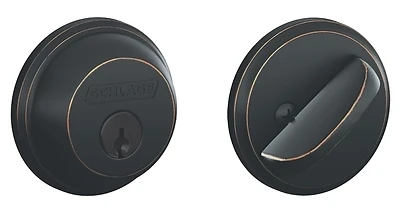 B60n716 1-cylinder Deadbolt K4 Aged Bronze - Pack Of 4