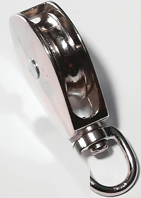 Baron 0173ZD-1-1/4 Single Rope Pulley, 5/16 In Rope, 1-1/4 In Sheave