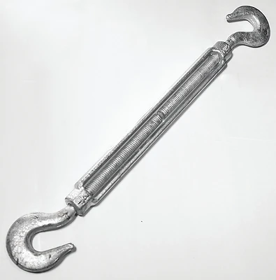 17-1/2x12 Galvanized Hook & Hook Turnbuckle, 1500 Lb Capacity