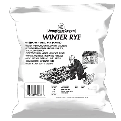 Jonathan Green 12391 Winter Rye Annual Ryegrass Grass Seed, 5 Lb Bag