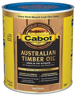 Cabot 19400-05 Australian Timber Oil Wood Stain, Natural, Qt.