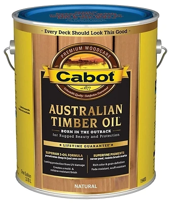 Cabot 140.0019400.007 Australian Timber Oil, Natural, 1-Gallon