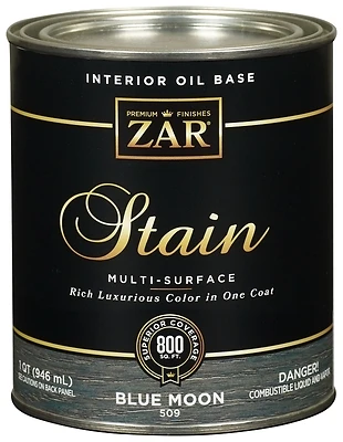 ZAR 50912 Interior Wood Stain, Blue Moon, 1 Qt.