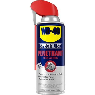 WD-40 300004 Fast-Acting Rust Penetrant, 11 oz Can, Liquid, For Nuts and Bolts
