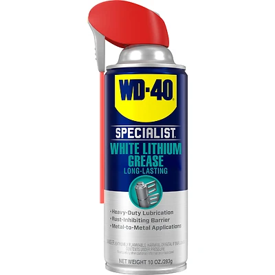 WD-40 300615 Specialist White Lithium Grease Aerosol, 10 Oz.