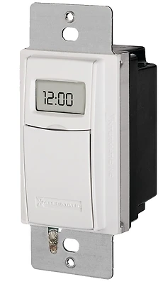Intermatic ST01 Digital In-Wall Timer, 15A, 24-Hour, White