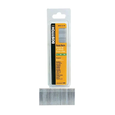Bostitch SB16-1.5-1M Collated Finish Nails, 16 Gauge, 1-1/2 In., 1,000-Ct.