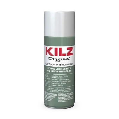 Kilz Odorless Oil-Base Primer Sealer, White, 13 oz. Aerosol