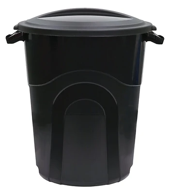 United Solutions Rough & Rugged TI0063 Trash Can, Molded Black, 20-Gal.