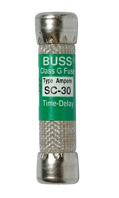 Bussmann BP/SC-30 Fuse, 30 A, 480 V, Glass Body, Cartridge, Electronic Fuse