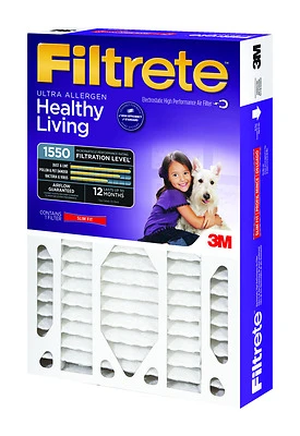 Filtrete DP01DC-4 Air Filter, Electrostatic, 4 in Thick, 25 in L, 16 in W, 12 MERV, Cardboard Frame