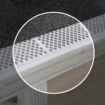 Amerimax 86370 Snap-In Gutter Filter, PVC, White, 3 Ft.