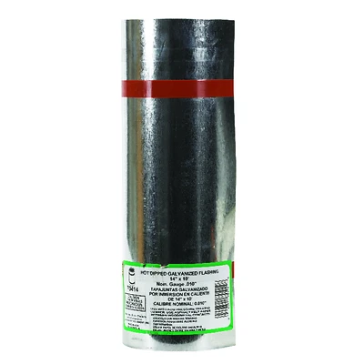 Roll Flashing, Galvanized, 14 In. x 10 Ft.