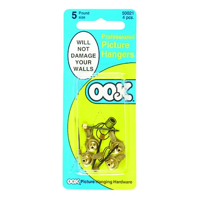 OOK 50021 Pro-Series Picture Hangers, 5-Lb., 4-Pc.