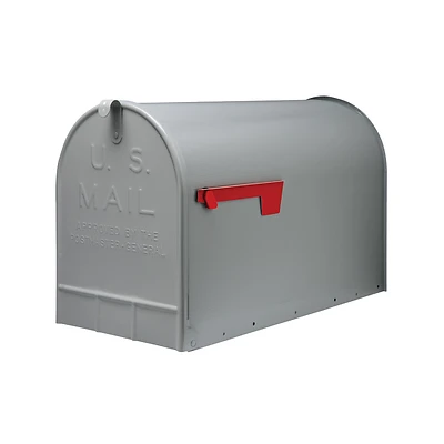 Stanley Post-Mount Mailbox, XL, Gray Steel
