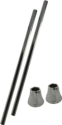 Hexagon Lavatory Sink Legs, Polished Chrome, 28 In., Pair