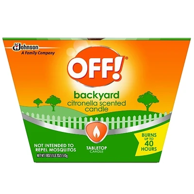 Off! 70801 Citronella Single-Wick Candle Bucket, White, 18 Oz.
