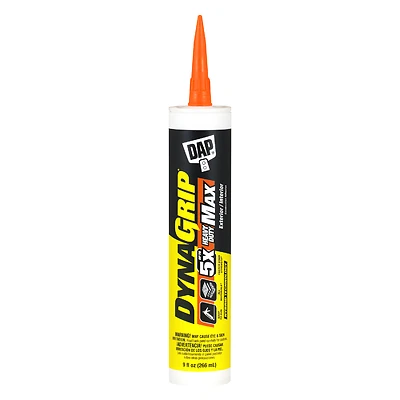 Dap DynaGrip 27511 Heavy Duty Max Construction Adhesive, White, 10 Oz.