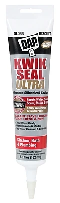 DAP 18916 Kwik Seal Ultra Kitchen & Bath Sealant, Biscuit, 5.5 oz