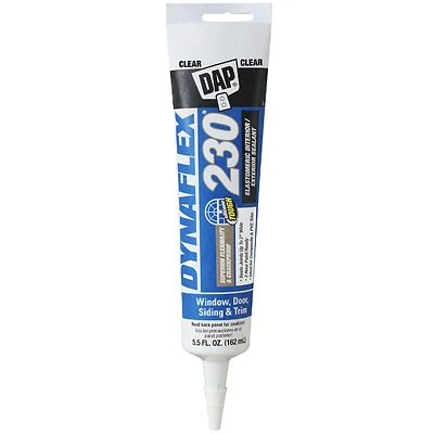 Dap Dynaflex 230 Sealant, Clear, Indoor & Outdoor, 5.5-oz.