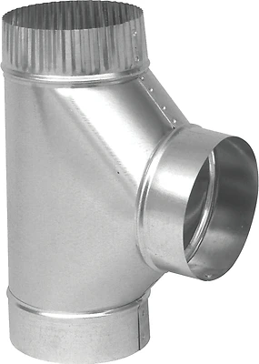 30 Gauge 8 Inch Straight Galvanized Tee Joint For Venting Applications