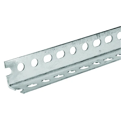 Slotted Steel Angle, 18 Gauge, 1.25 x 1.25 x 36 In.