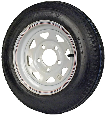 Loadstar Trailer Tire & 5-Hole Custom Spoke Wheel (5/4.5), 480-12 LRC