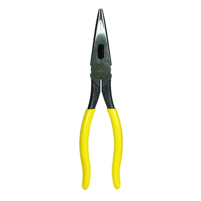 Klein Tools D203-8 Nose Plier, 8-7/16 in OAL, 1 in Cutting Capacity, 1-1/4 in Jaw Opening, Yellow Handle, 1 in W Jaw