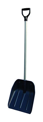 Rugg 28PDX Snow Shovel, 14" Poly Scoop, Steel D-Grip Handle, 52" OAL