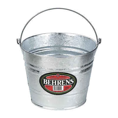 Behrens C17 Steel Scrub Pail With Wire Handle, 4.25 Gal