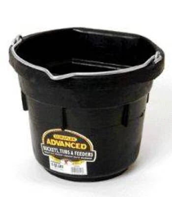 8 Quart Rubber Flat Back Bucket - Model Df8fb