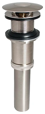 1-1/4 In. Brushed Nickel Brass Universal Push Button Bathroom Sink Drain